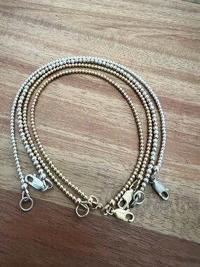 Set of Sterling and Gold Filled Bracelets